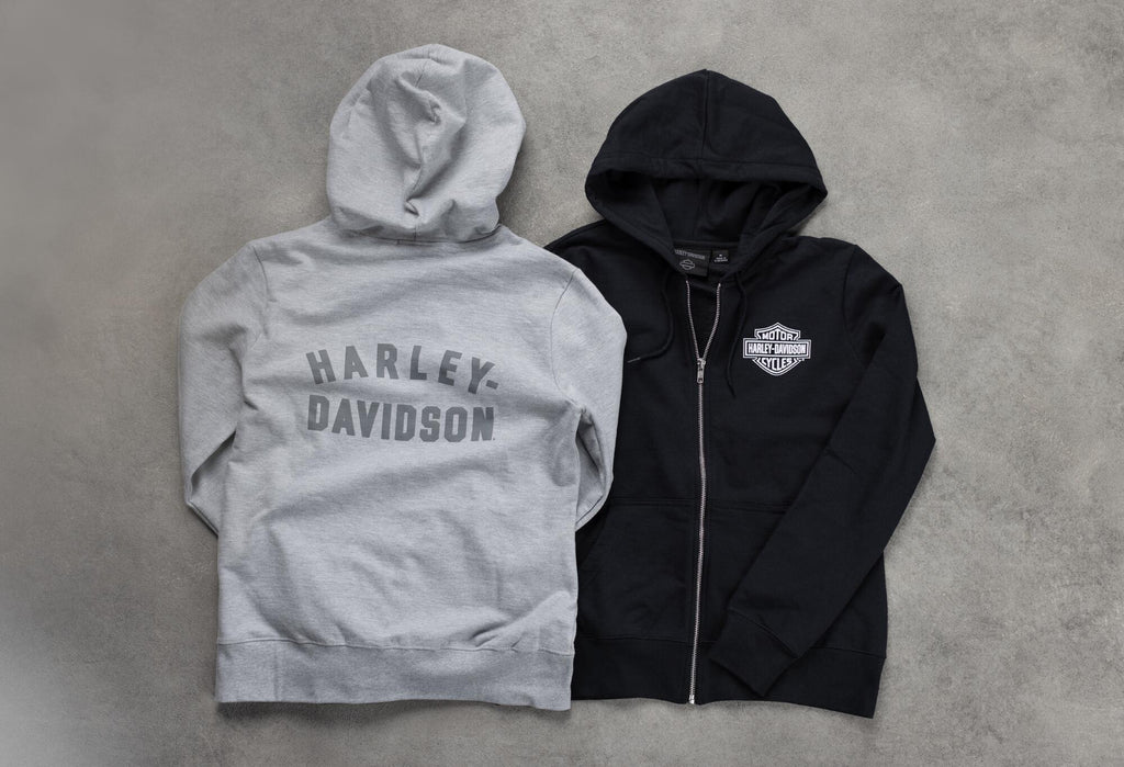 Harley-Davidson women´s Zip Hoodie Special Racer Font grey