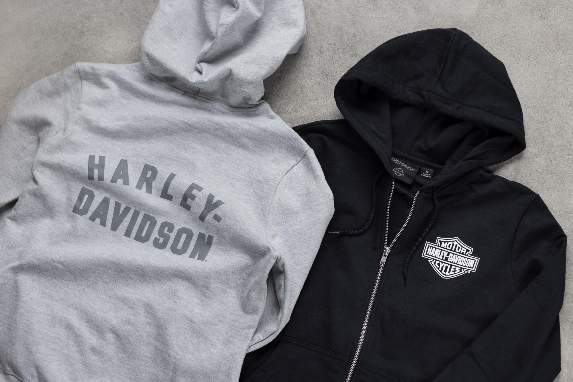 Harley-Davidson women´s Zip Hoodie Special Racer Font grey