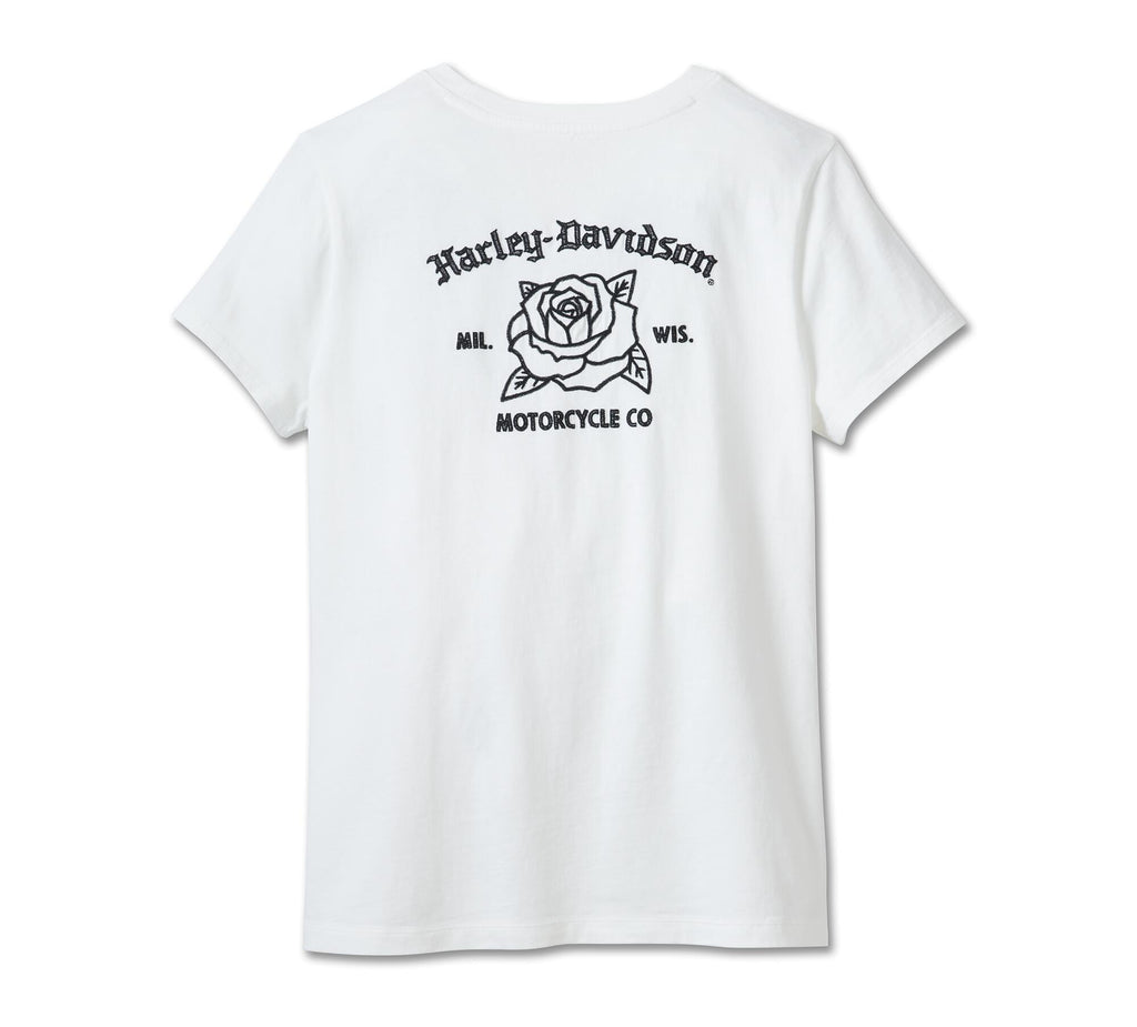 Women's H-D Rosebud Pocket Tee