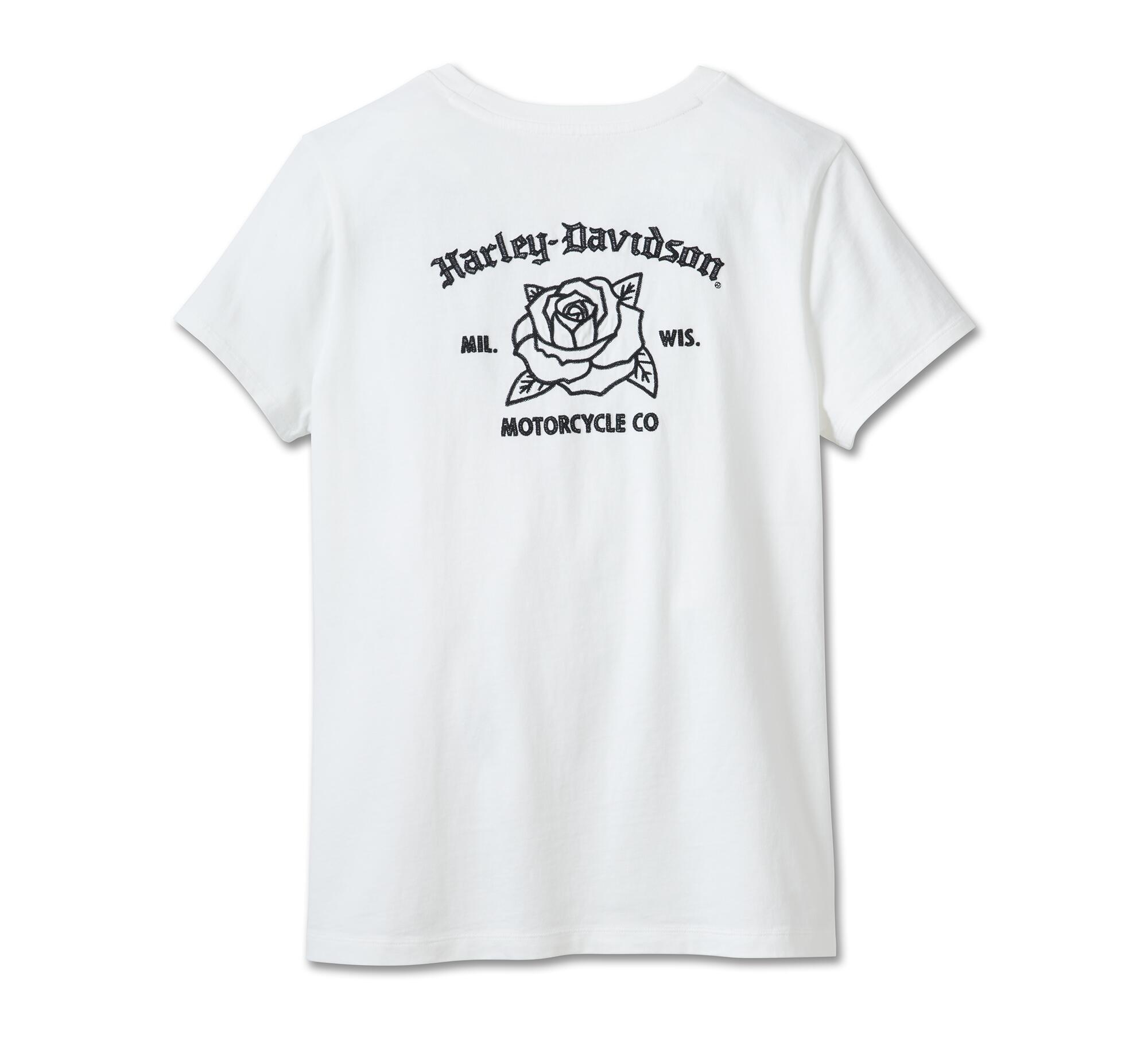 Women's H-D Rosebud Pocket Tee