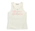 Women's Script Font Henley Racerback Tank