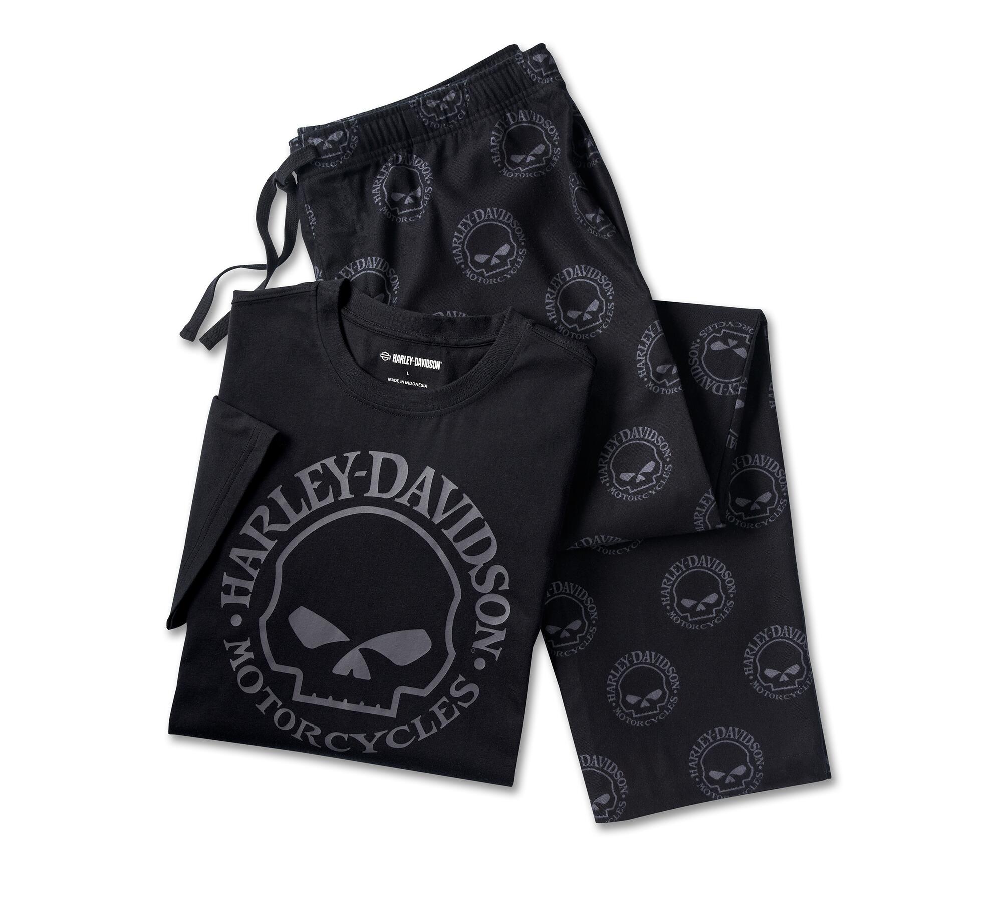 Men's Men's Willie G Skull Short Sleeve Pajama Set
