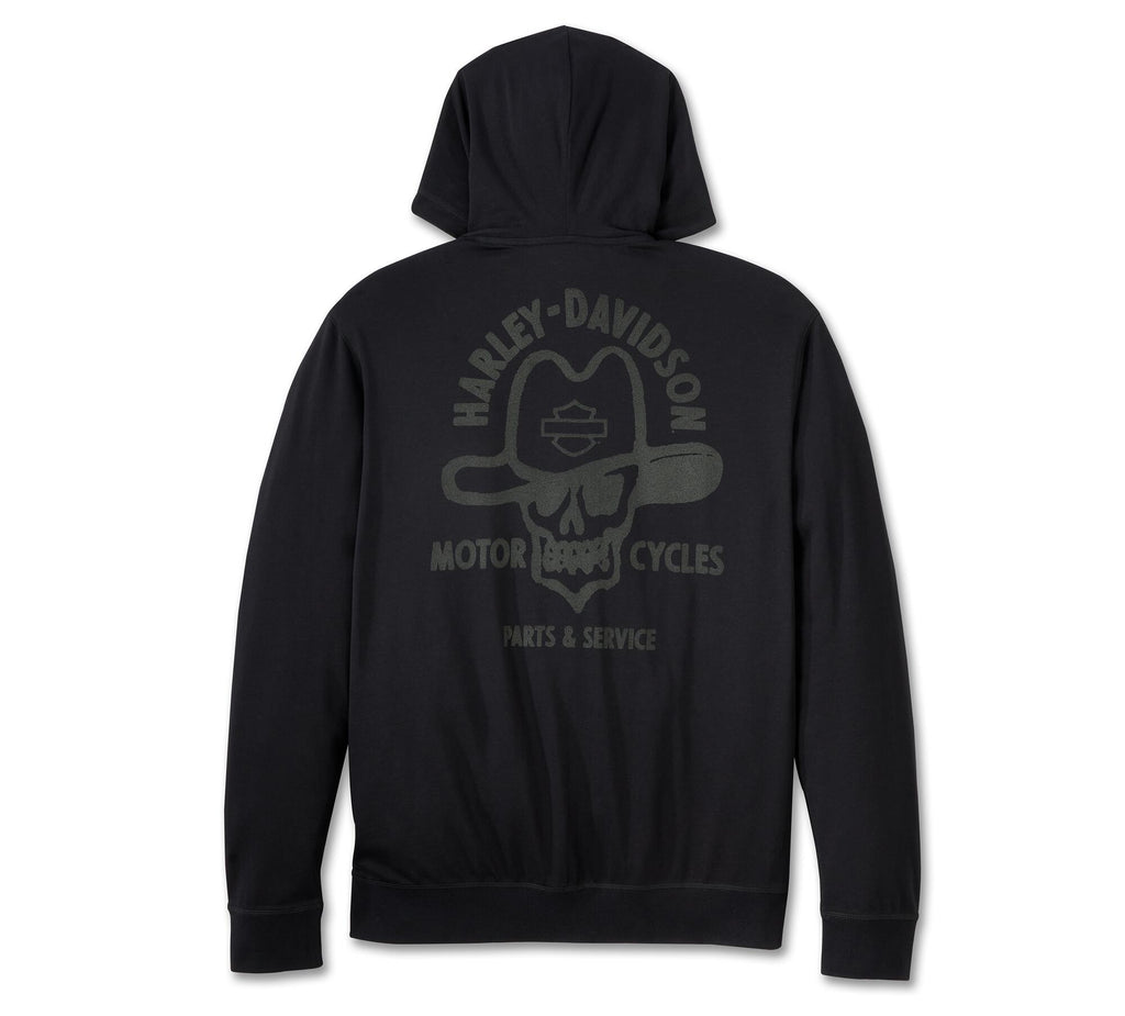 Harley-Davidson men´s Hooded Henley Cowboy Rider - Harley Black