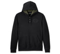 Harley-Davidson men´s Hooded Henley Cowboy Rider - Harley Black