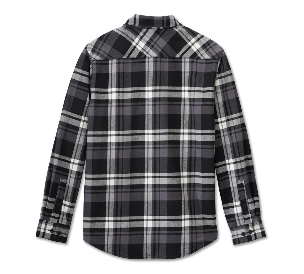 HARLEY-DAVIDSON MENS BAR & SHIELD FLANNEL SHIRT