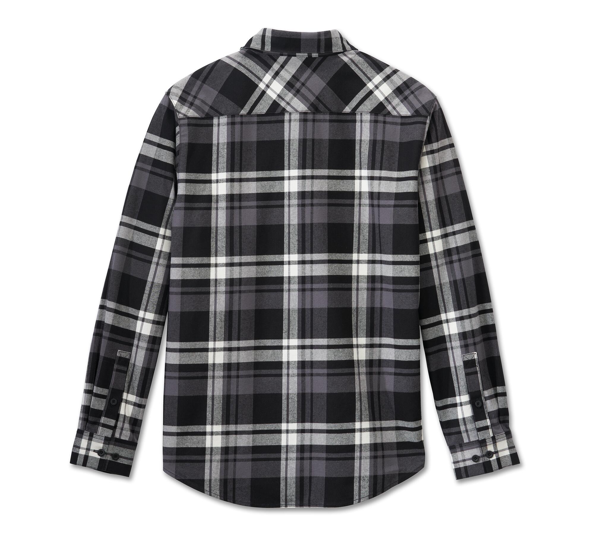 HARLEY-DAVIDSON MENS BAR & SHIELD FLANNEL SHIRT