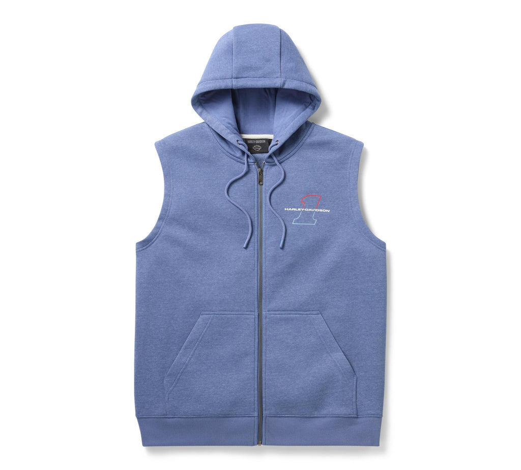Men's Liberty Eagle Sleeveless Zip Hoodie
