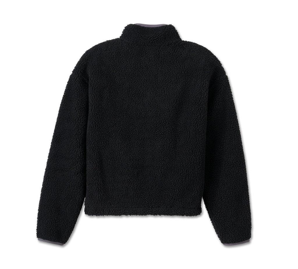 Harley-Davidson Women's Sherpa 1/4 Zip - Black Beauty