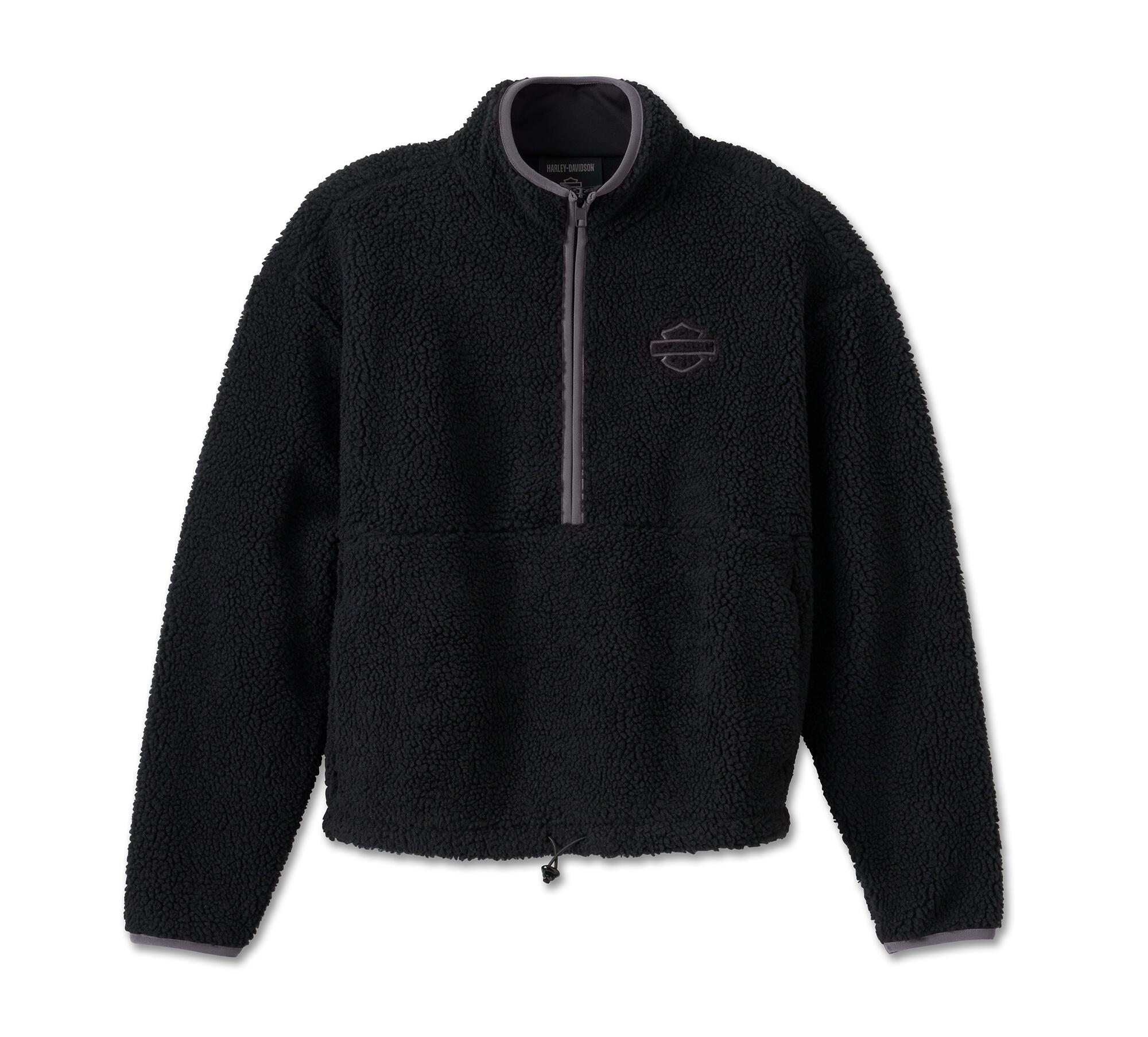 Harley-Davidson Women's Sherpa 1/4 Zip - Black Beauty