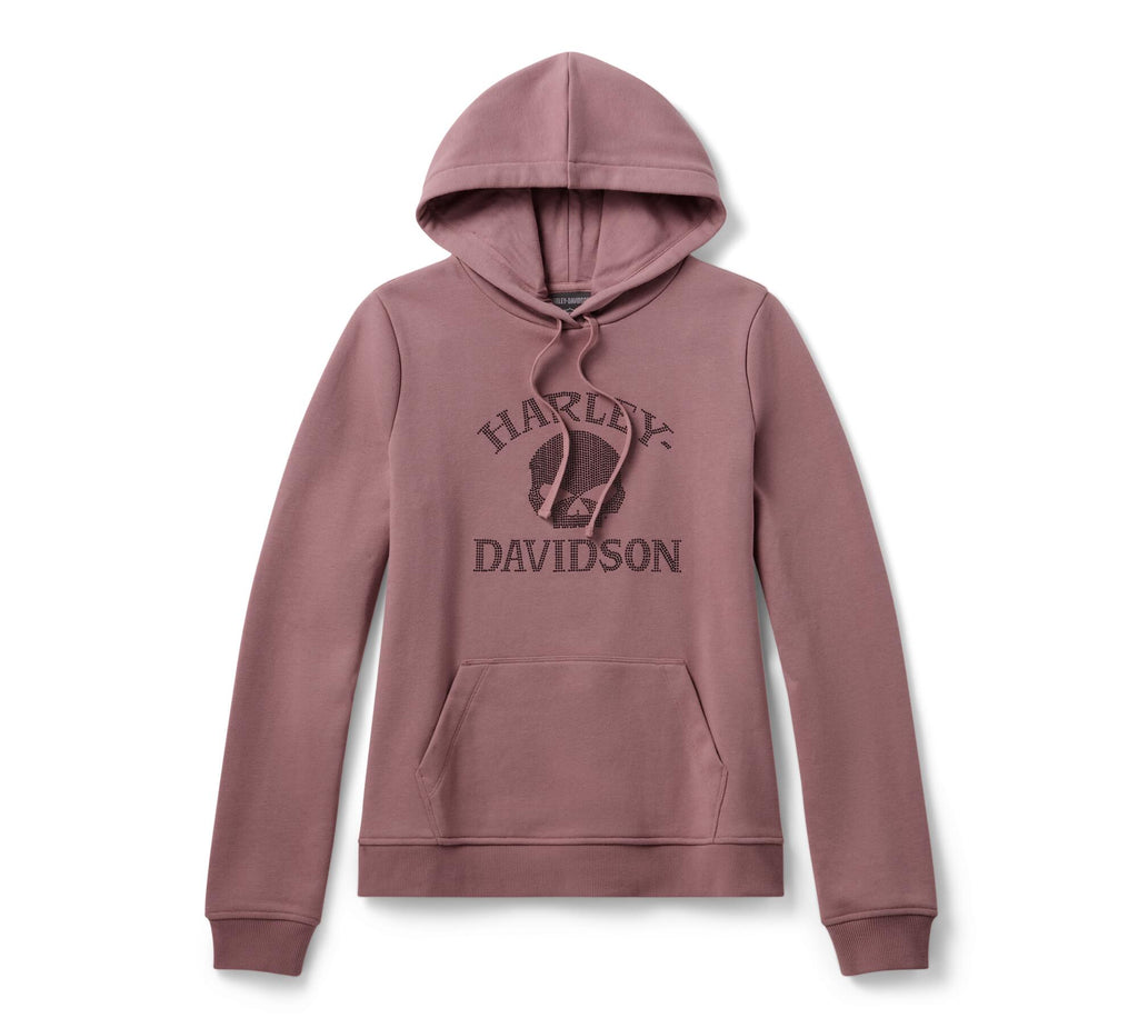 Women's Willie G Skull Bling PO Hoodie - Nostalgia Rose