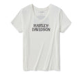 Women's Willie G Skull Bling V-neck - Cloud Dancer