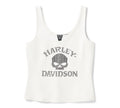 Women's Willie G Skull Bling Tank - Cloud Dancer