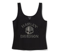 Women's Willie G Skull Bling Tank - Harley Black