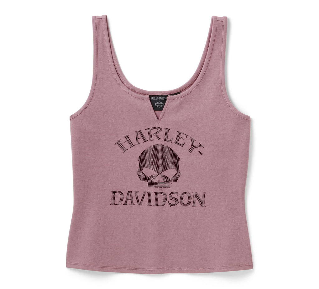 Women's Willie G Skull Bling Tank - Nostalgia Rose