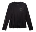 Women's Willie G Skull Bling Long Sleeve - Harley Black