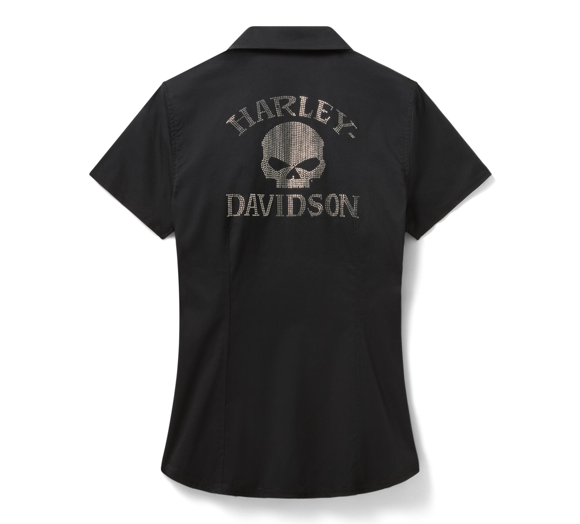 Women's Willie G Bling Garage Shirt - Harley Black
