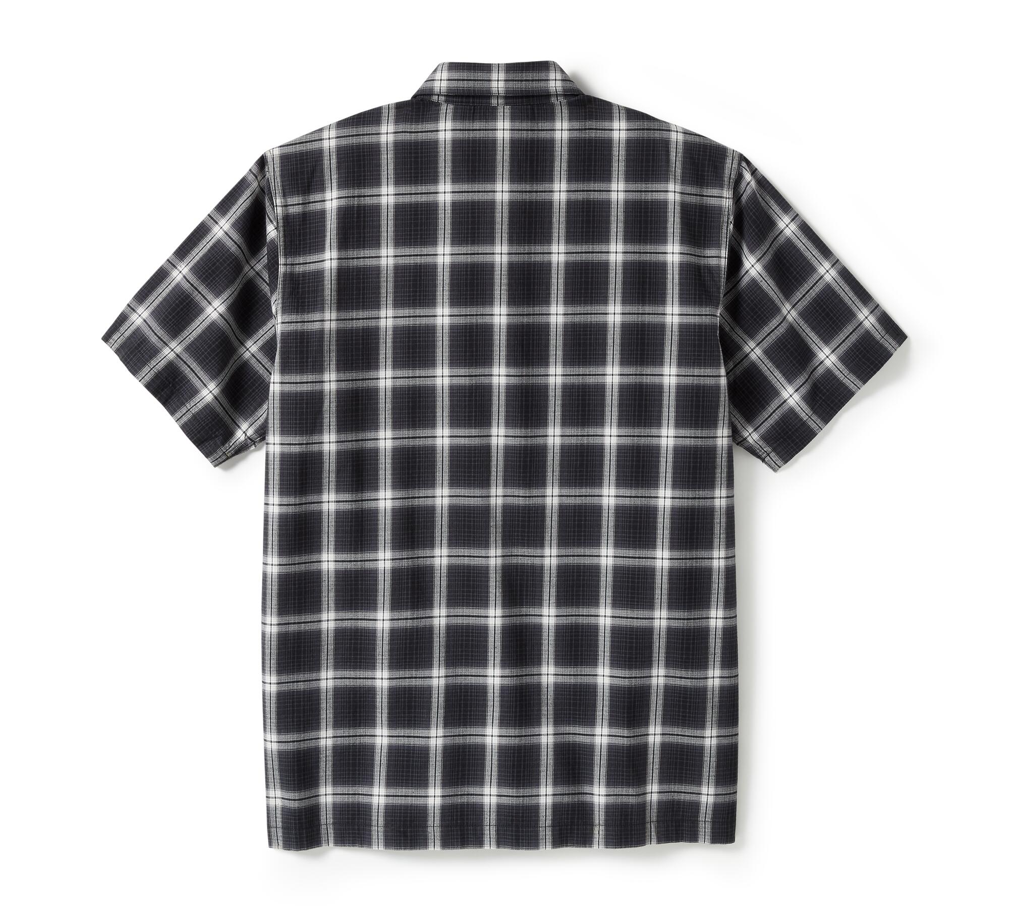 Men's Staple Short Sleeve Shirt - Plaid - Harley Black & Cloud Dancer