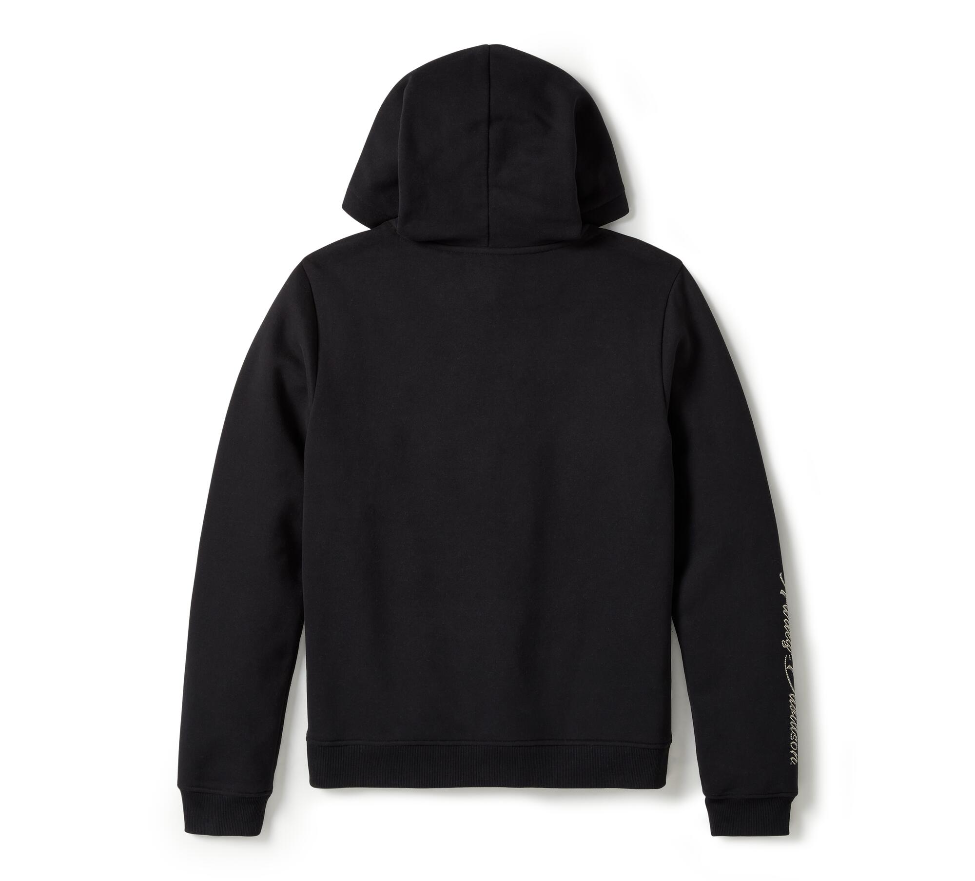 Harley-Davidson Essential Bling Pullover Fleece Hoodie Harley Black