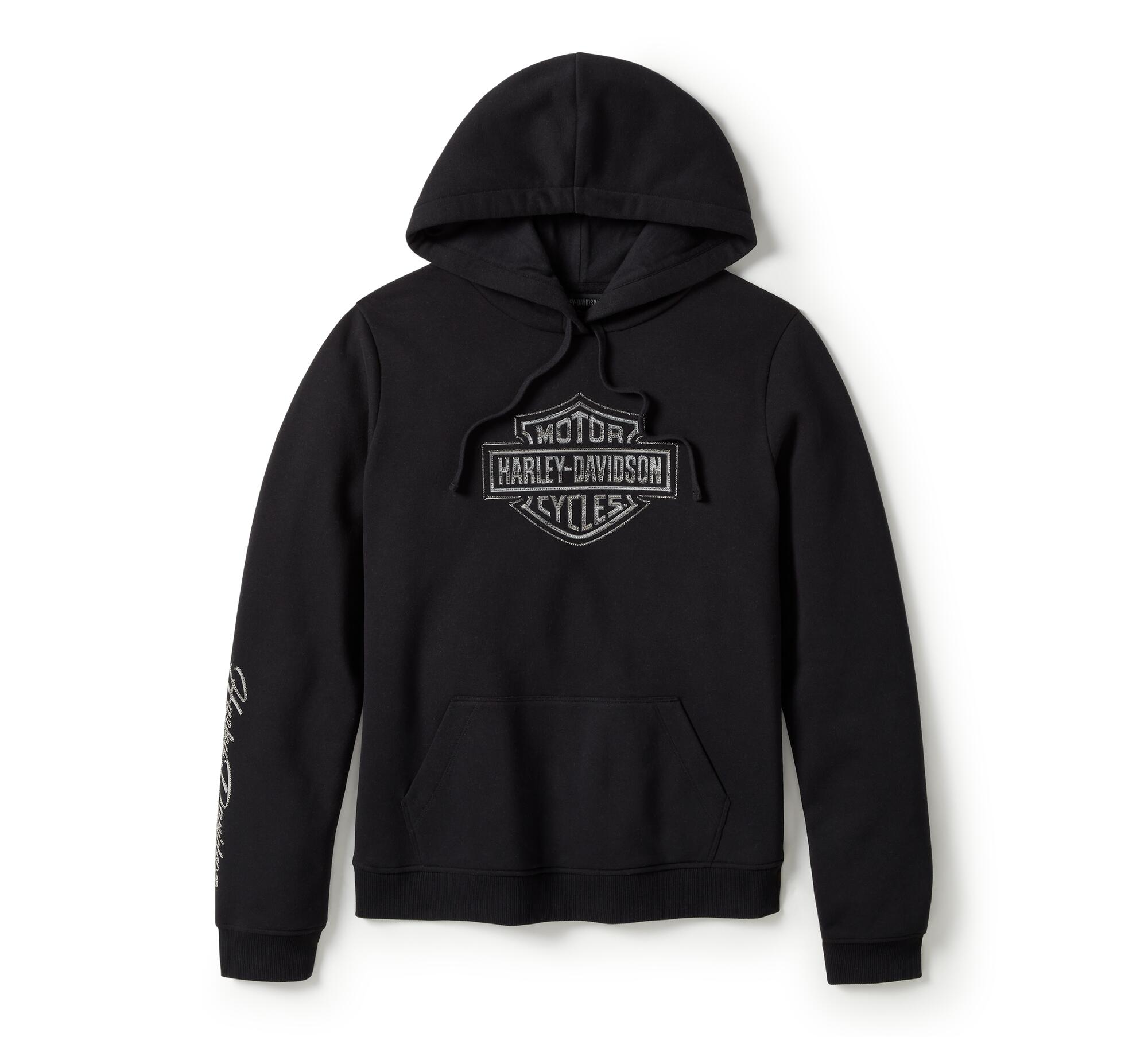 Harley-Davidson Essential Bling Pullover Fleece Hoodie Harley Black