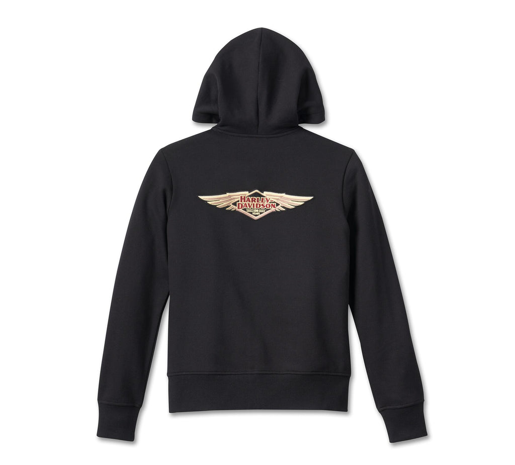 Harley-Davidson® Women's 120th Anniversary Special Zip Front Hoodie - Black Beauty