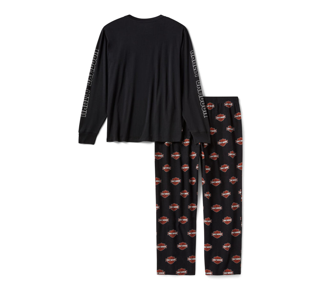 Men's Bar & Shield Long Sleeve Pajama Set