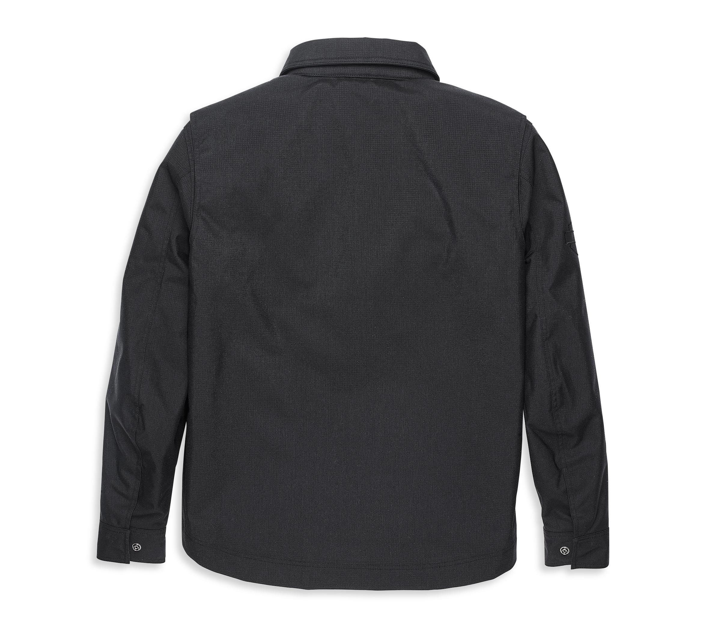 H-D® Men's Courier Canvas Riding Jacket - Black Beauty