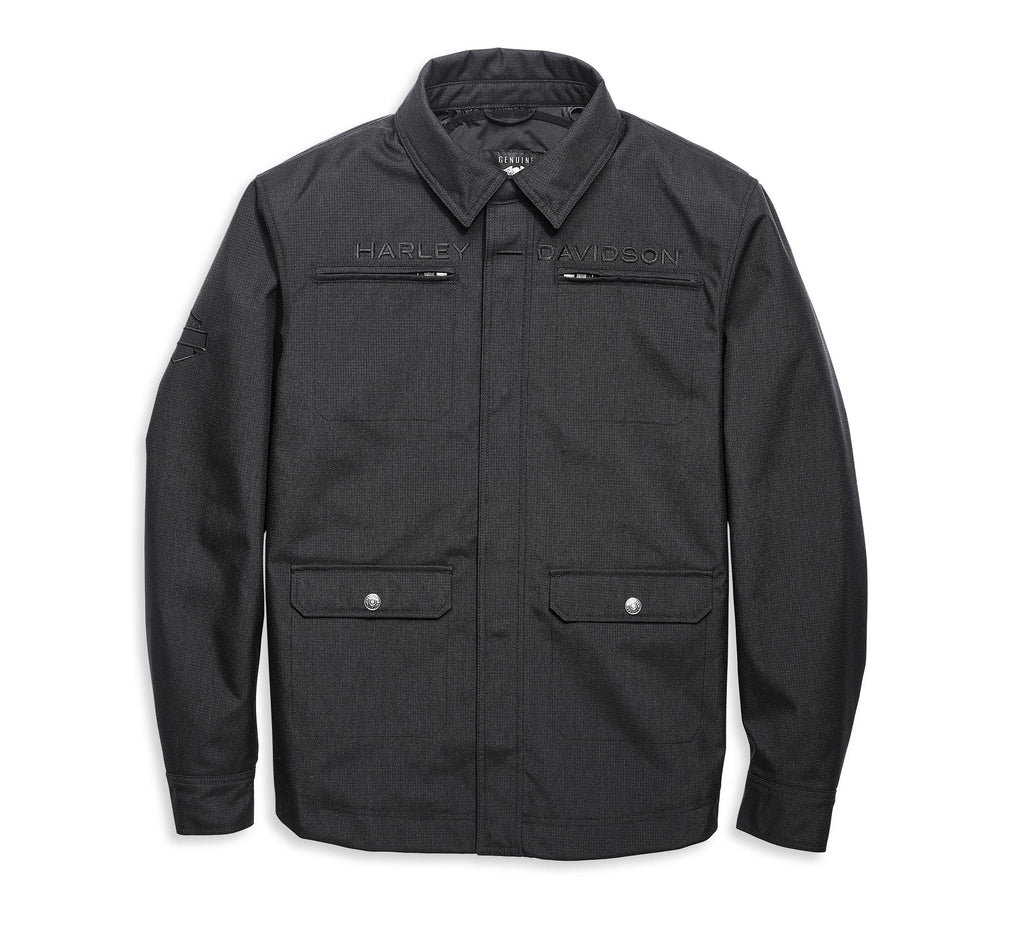 H-D® Men's Courier Canvas Riding Jacket - Black Beauty