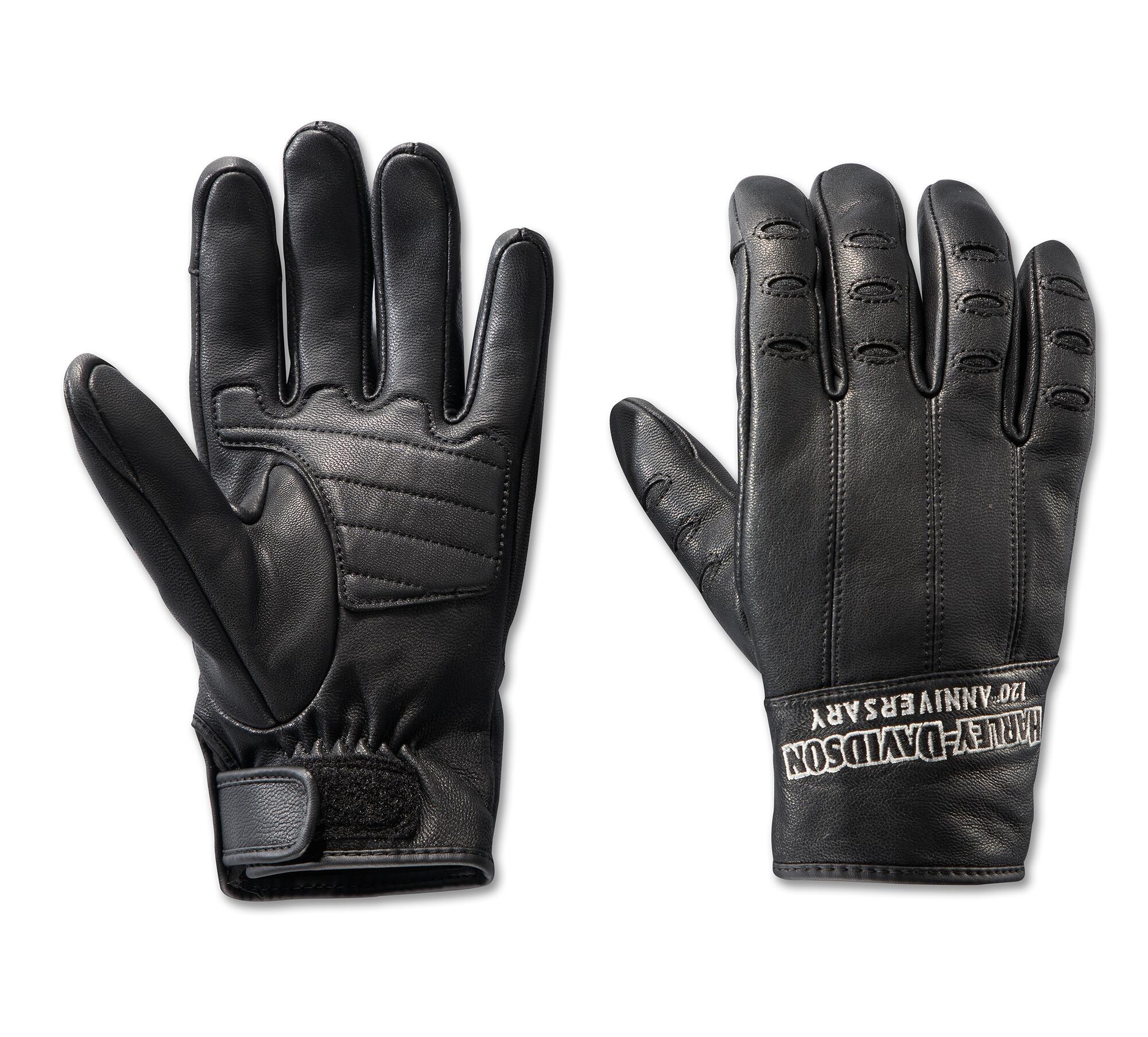 Harley-Davidson® Men's 120th Anniversary True North Leather Gloves