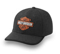 Harley-Davidson Bar & Shield Wool Strapback Adjustable Hat, Charcoal Grey Cap