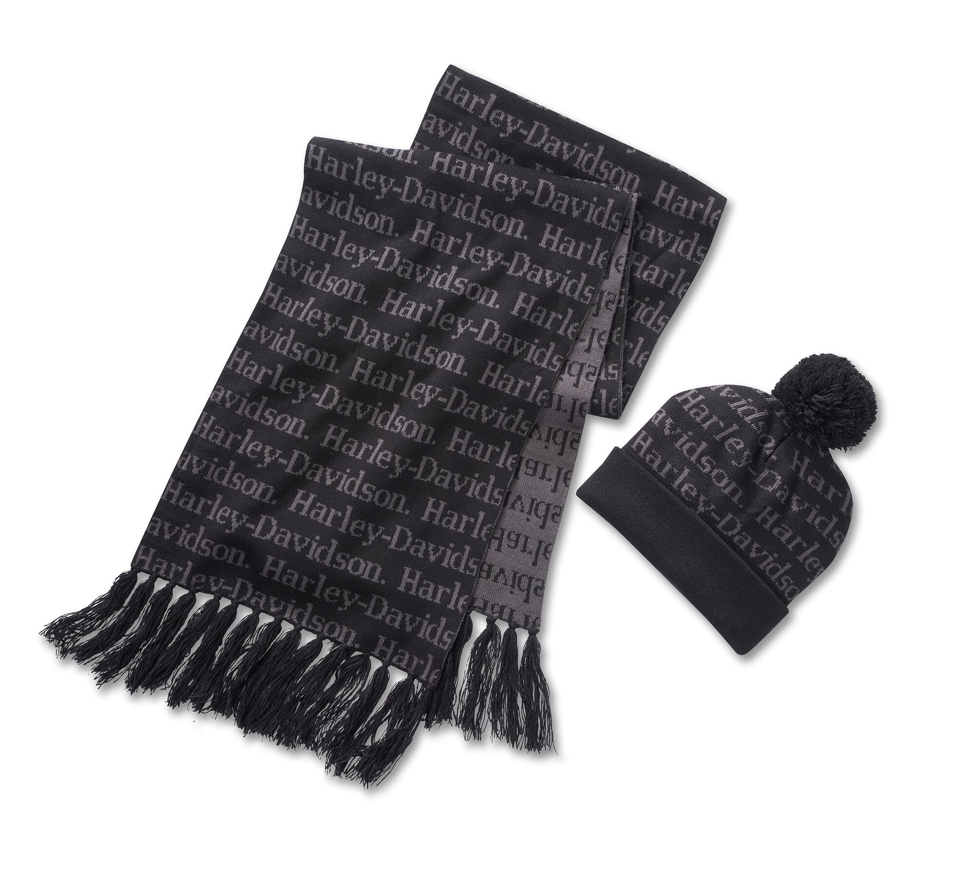 Harley-Davidson® Women's H-D Winter Beanie & Scarf Set, Black