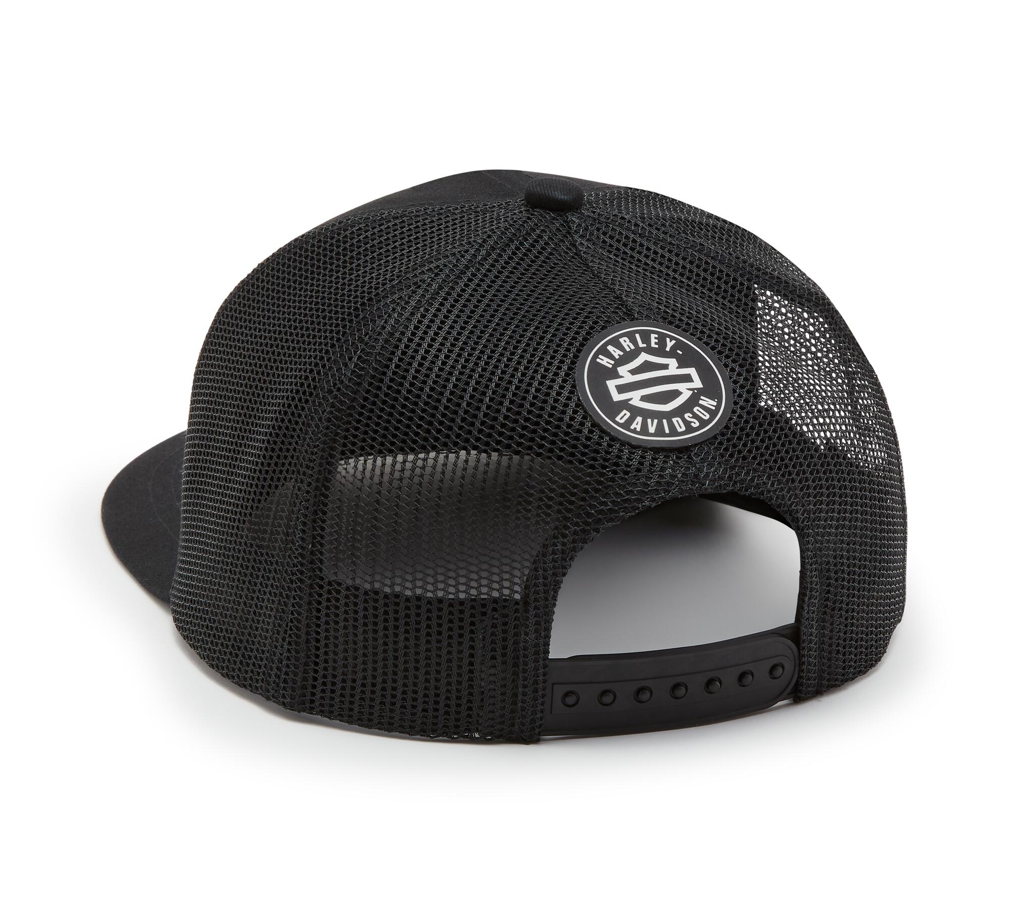 Men's Logo Colorblock Adjustable Trucker Cap - Harley Black