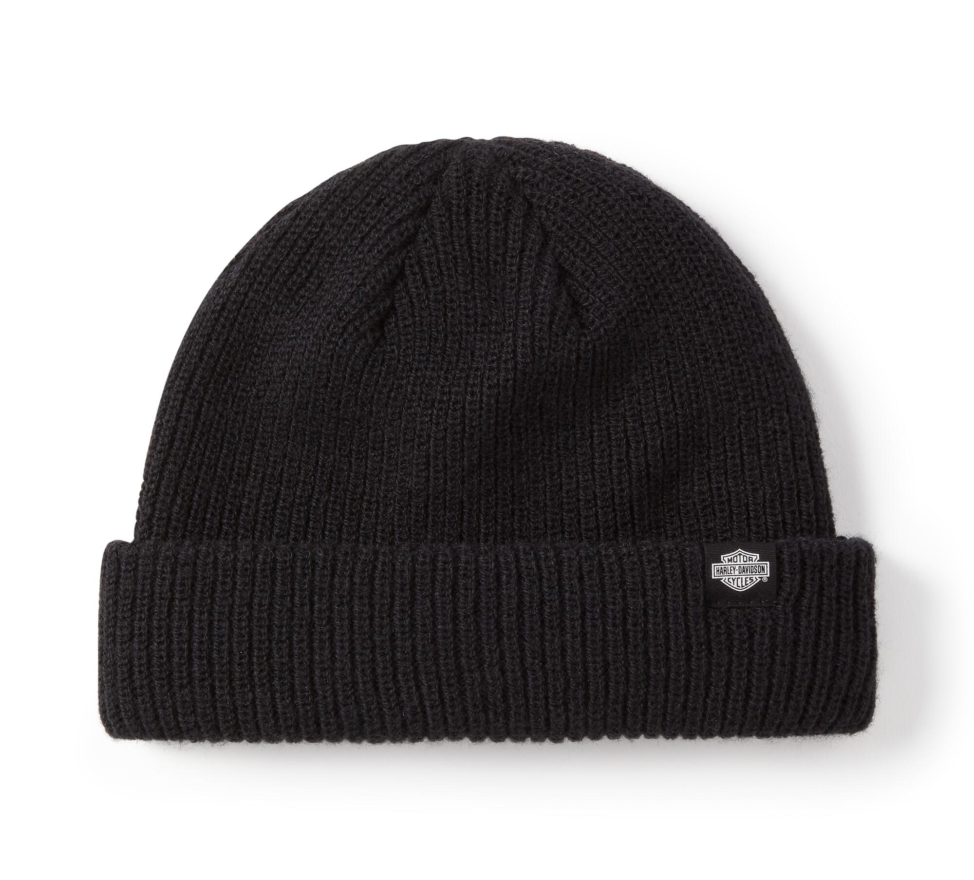 Harley-Davidson® Mechanics Winter Knit Beanie Cap, Black