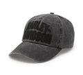 Arched Font Panhead Fitted Baseball Hat - Harley Black