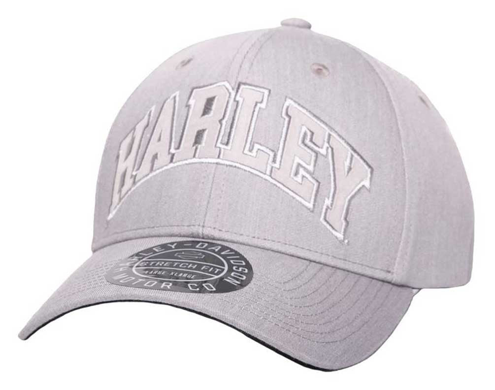 Harley-Davidson® Staple Stretch Fit Baseball Cap - Heather Gray