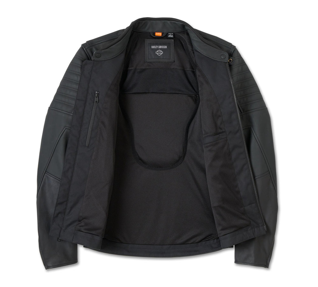 Willie G Skull Graphic Leather Riding Jacket