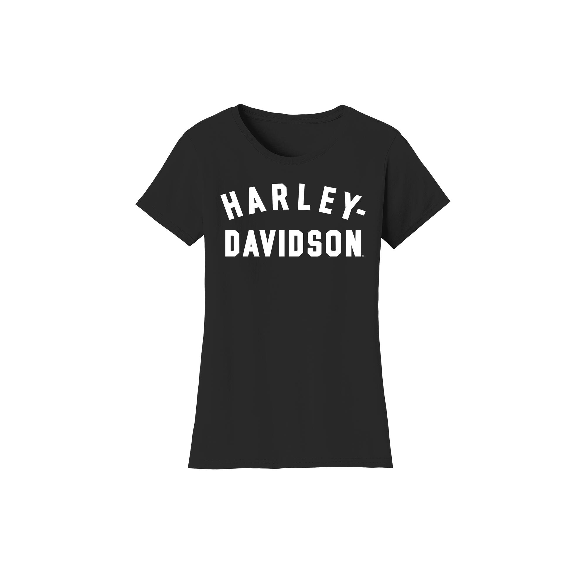 Harley-Davidson® Women's Forever Racer Font Short Sleeve Tee - Black