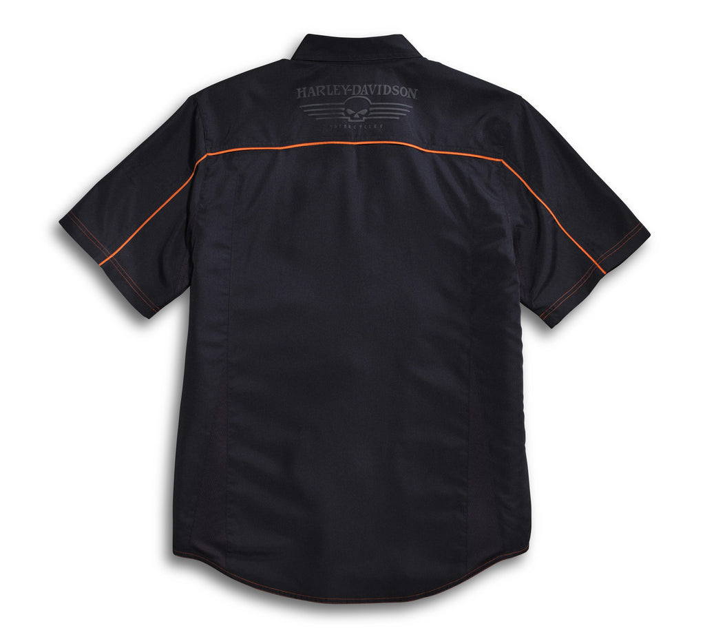 Men's Black Vented Performance Wille G Skull Shirt