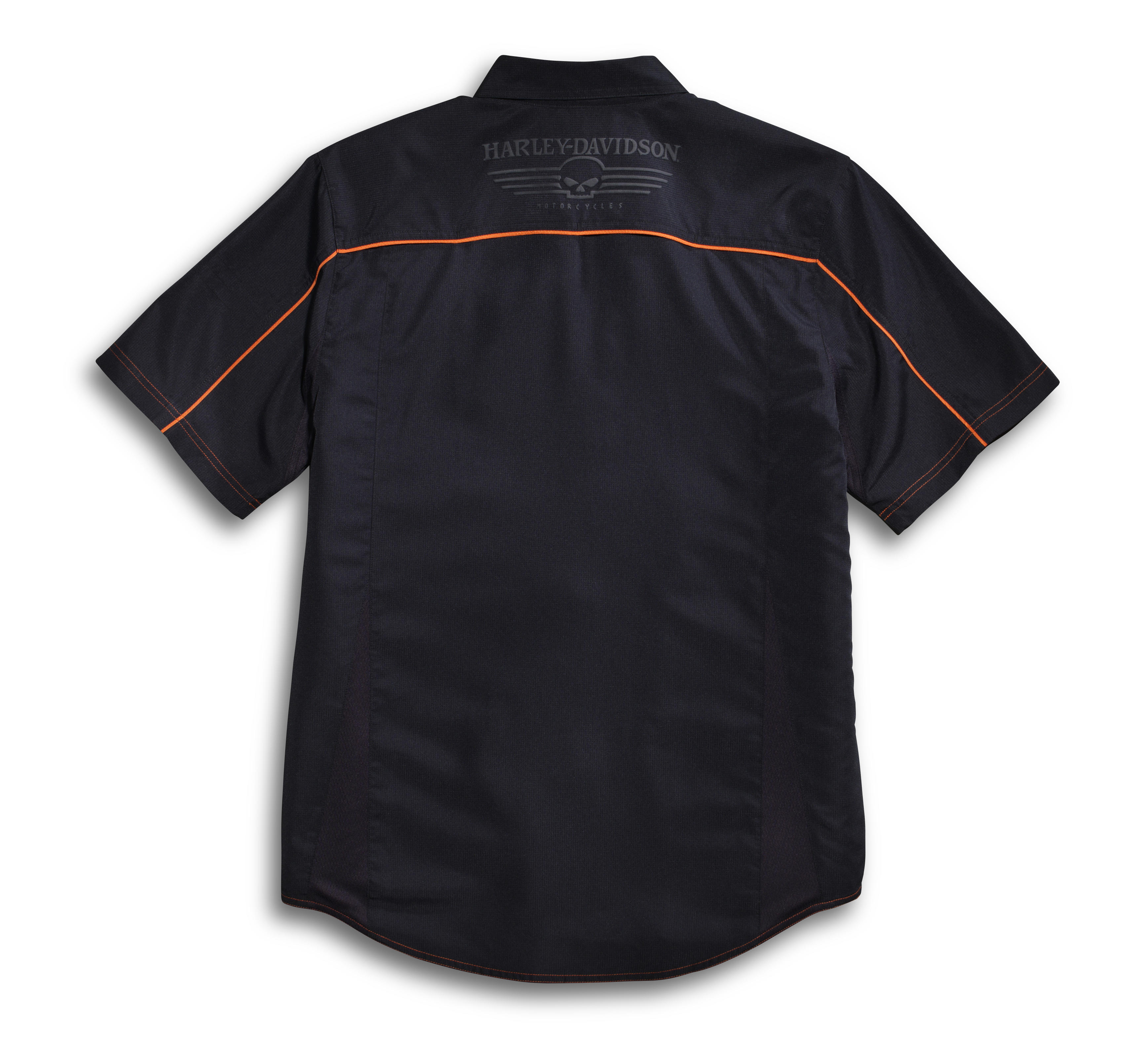 Men's Black Vented Performance Wille G Skull Shirt