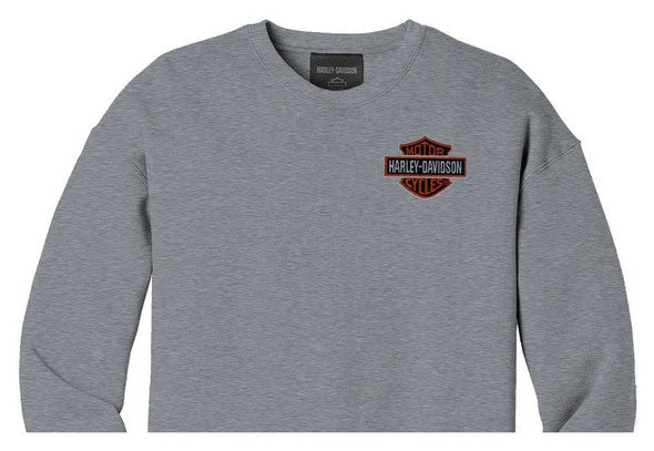 Harley-Davidson® Men's Bar & Shield Pullover Sweatshirt - Heather Gray