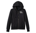 Women's Special Bar & Shield Zip Front Hoodie - Black Beauty