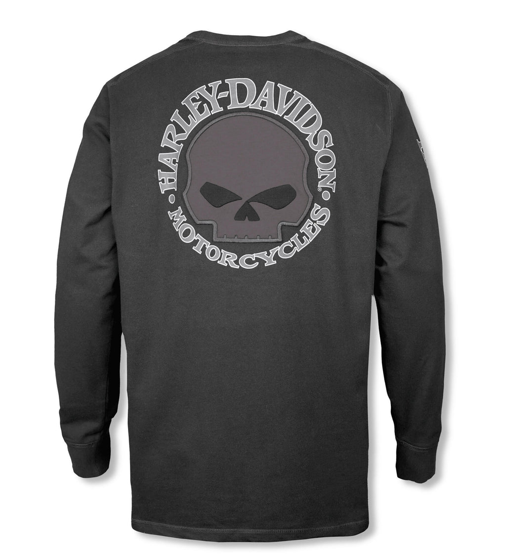 Willie G ™ Skull Long Sleeve Tee - Harley Black