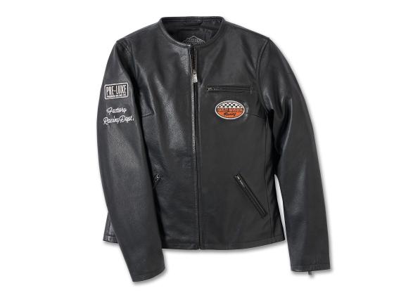 Women's 120th Anniversary Cafe Racer Leather Jacket Black