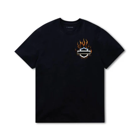 Harley-Davidson H-D LFR Short Sleeve Chrome Skull Graphic Tee