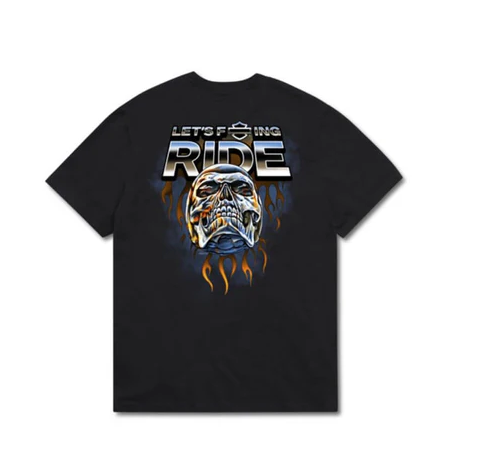 Harley-Davidson H-D LFR Short Sleeve Chrome Skull Graphic Tee