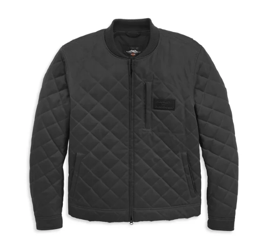 Men's Coastal Quilted Waxed Canvas Riding Jacket - Asphalt
