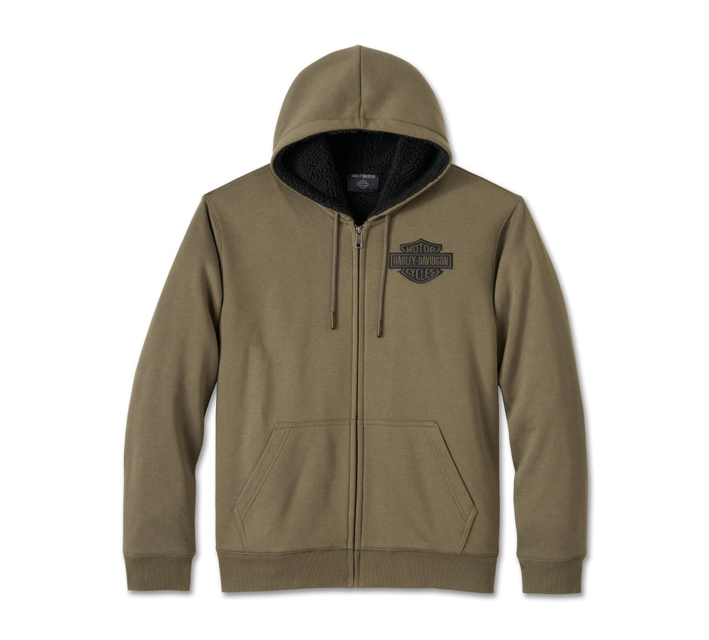 Harley-Davidson Bar & Shield Sherpa Full Zip Hoodie - Grape Leaf