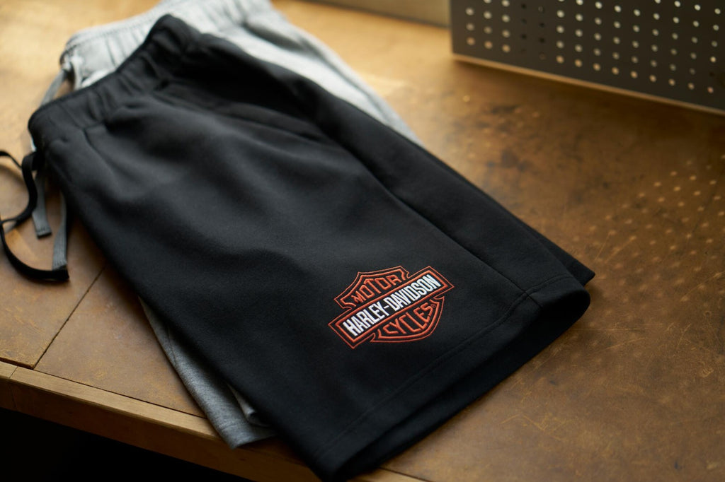 Men's Bar & Shield Fleece Shorts - Harley Black