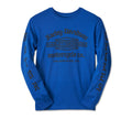 Harley-Davidson® Men's Old English Stacked Bar & Shield Tee – Blue