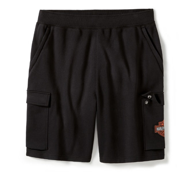 Men's Essential Fleece Cargo Short - Harley Black