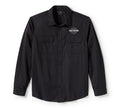 Men's Bar & Shield Solid Long Sleeve Shirt - Harley Black